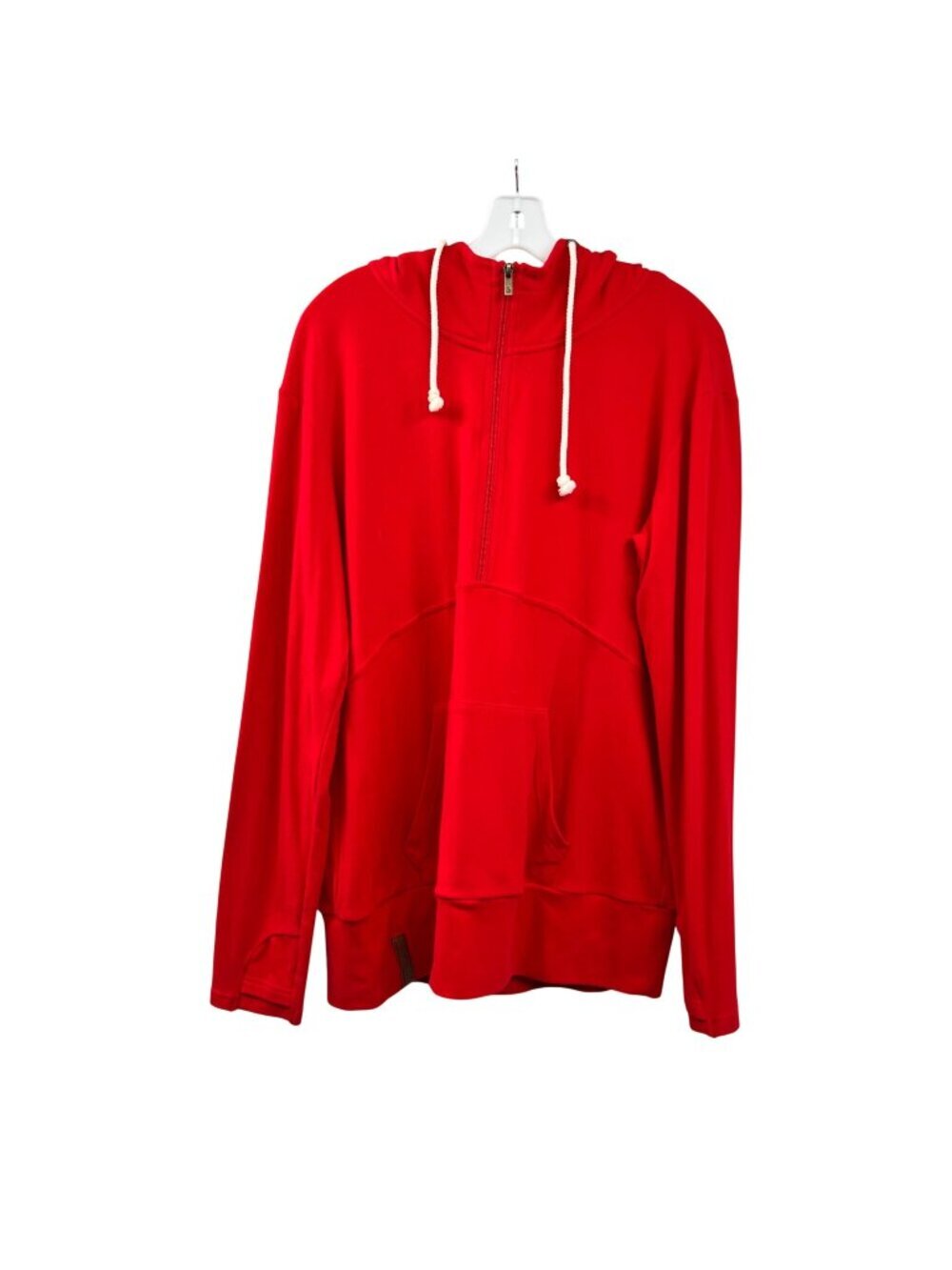 Ampersand Avenue Womens Hoodie Pullover Zipper Red Size XL Pocket